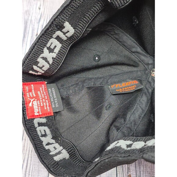 PUMA Golf Flexfit Fitted 6 7/8 - 7 1.4 Black Fashion Hat Cap RN #62200  Hat Cap - Picture 7 of 8